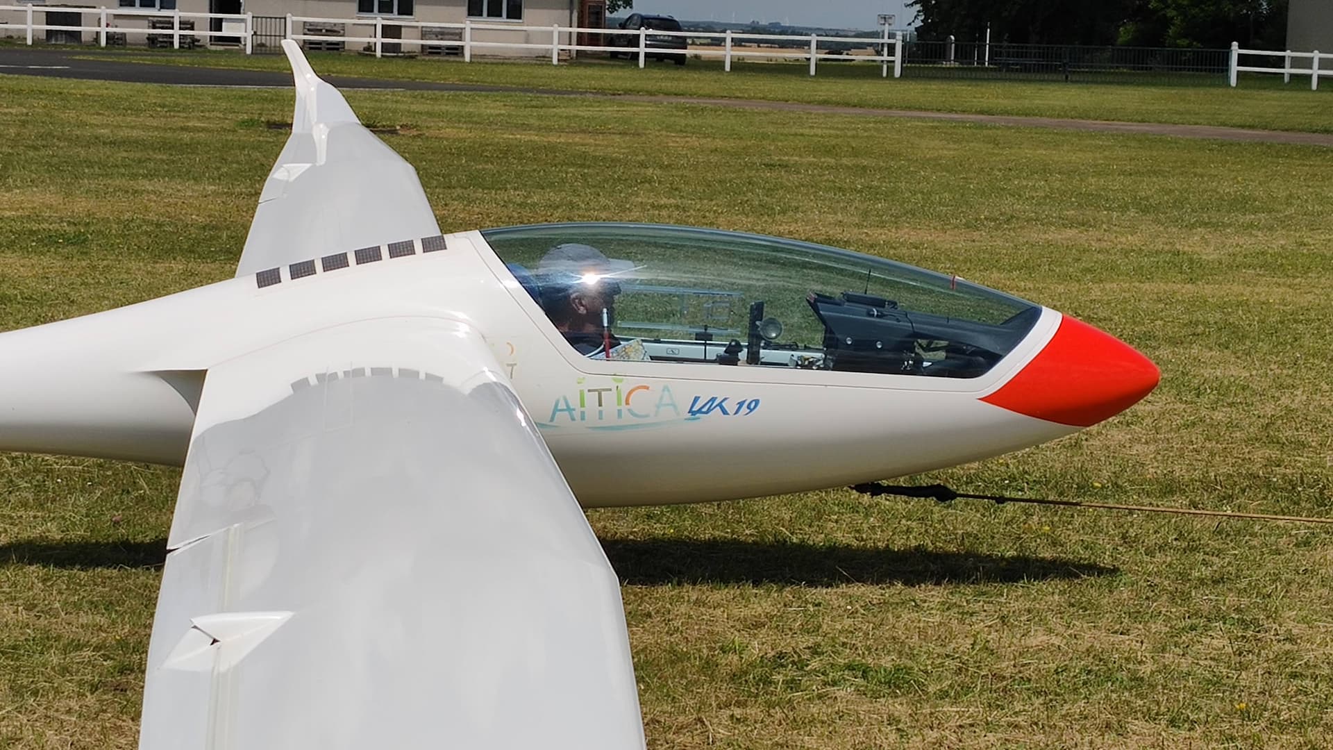 Lak 19 sailplane taking off