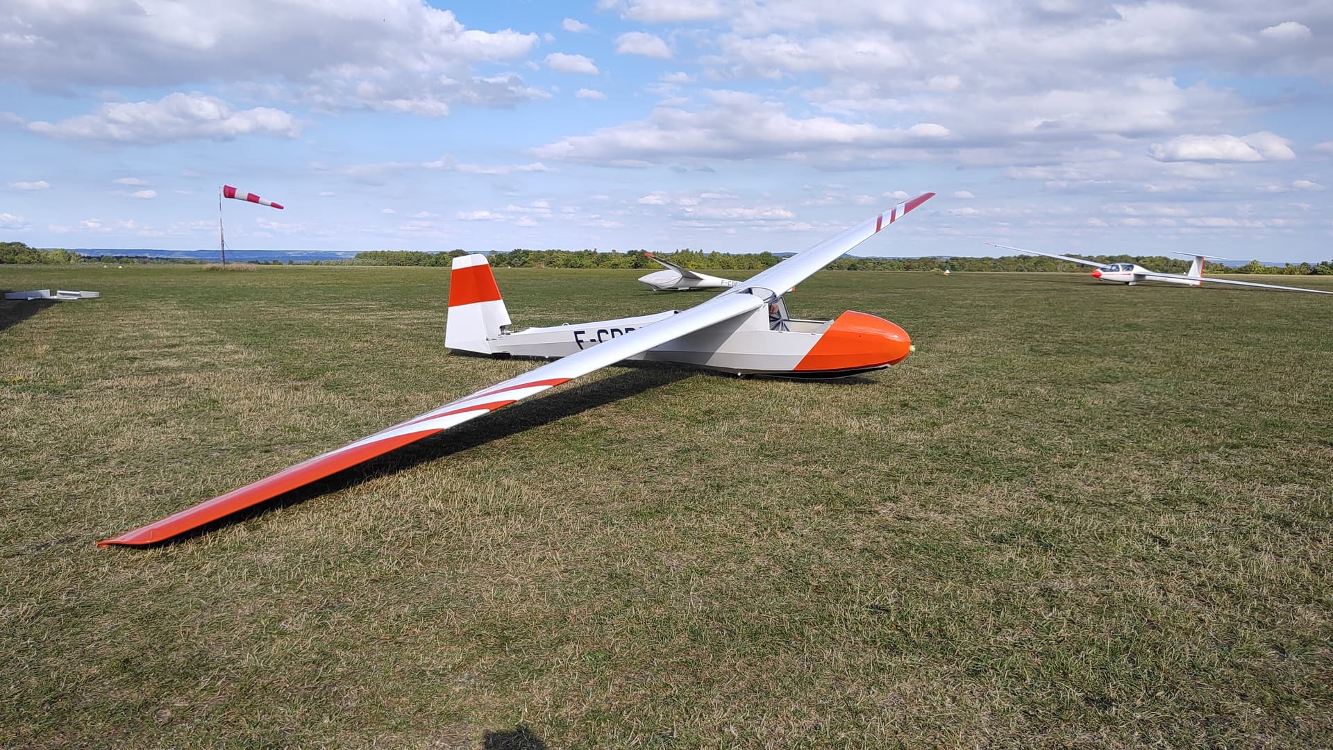 K8 sailplane on the ground