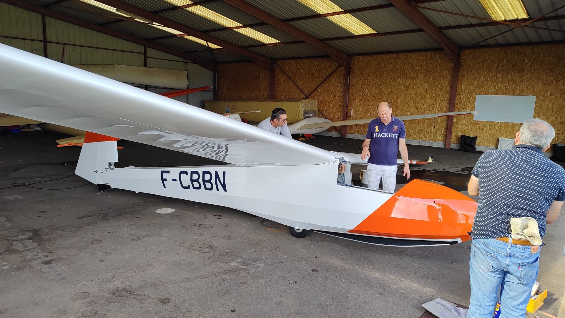 Reassembly of K8 sailplane